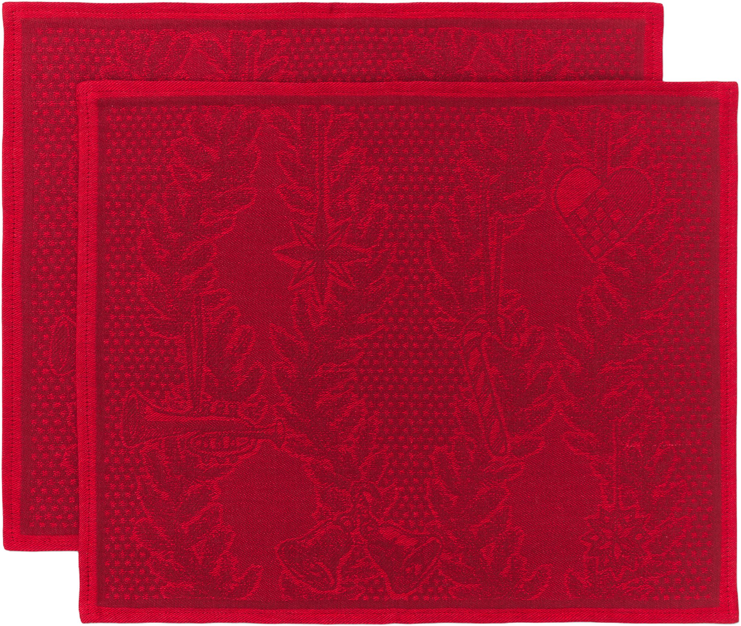 Stjerneriflet dæk.ser. Rød 2stk